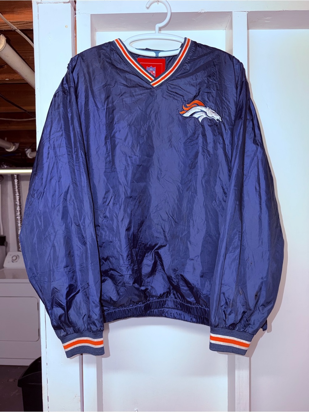 NFL Denver Broncos Vintage Pullover Windbreaker Size Large